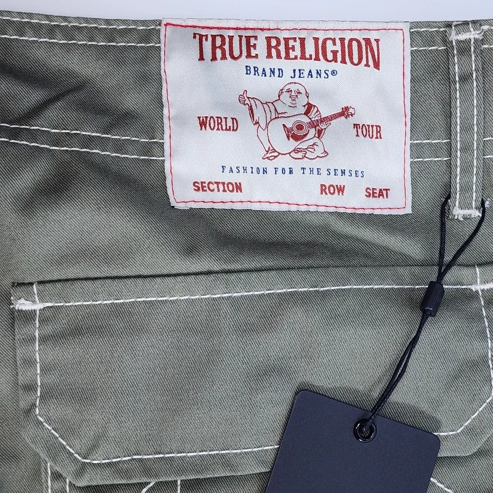 True Religion Men's Cargo Pants Workwear Utility‎ Streetwear Size 38 NWT